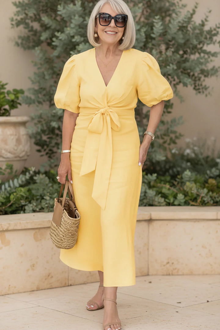 SELENA - V-NECK DRESS